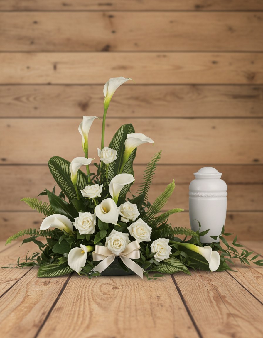 Stately Lilies on a rustic wood background