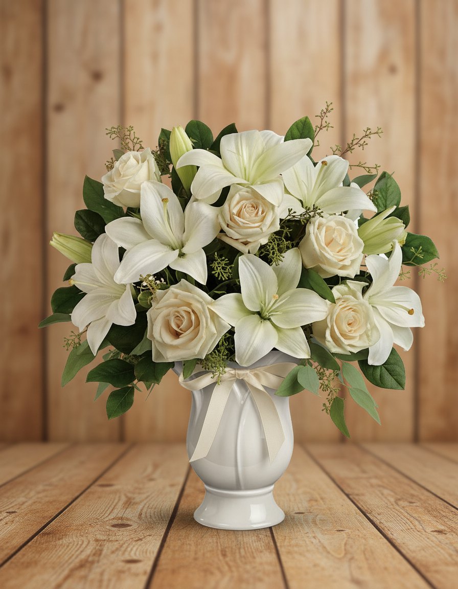 Wondrous Life Bouquet on a rustic wood background