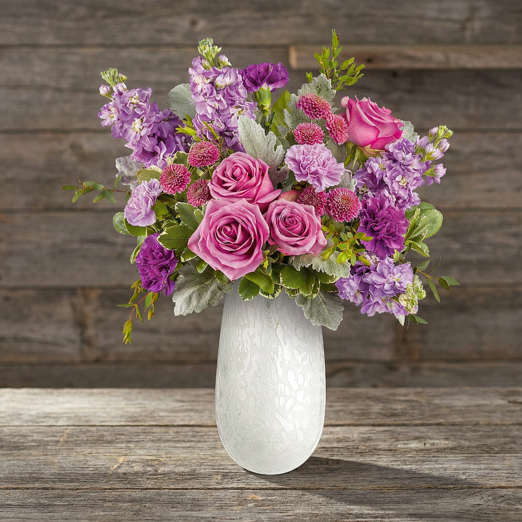 Amelia Bouquet on a rustic wood background